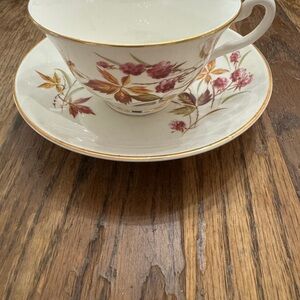 Floral Porcelain Teacup and Saucer Set
